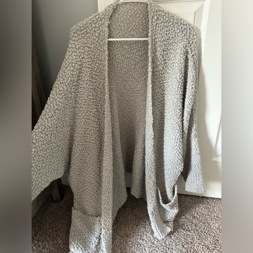 Fuzzy gray sweater